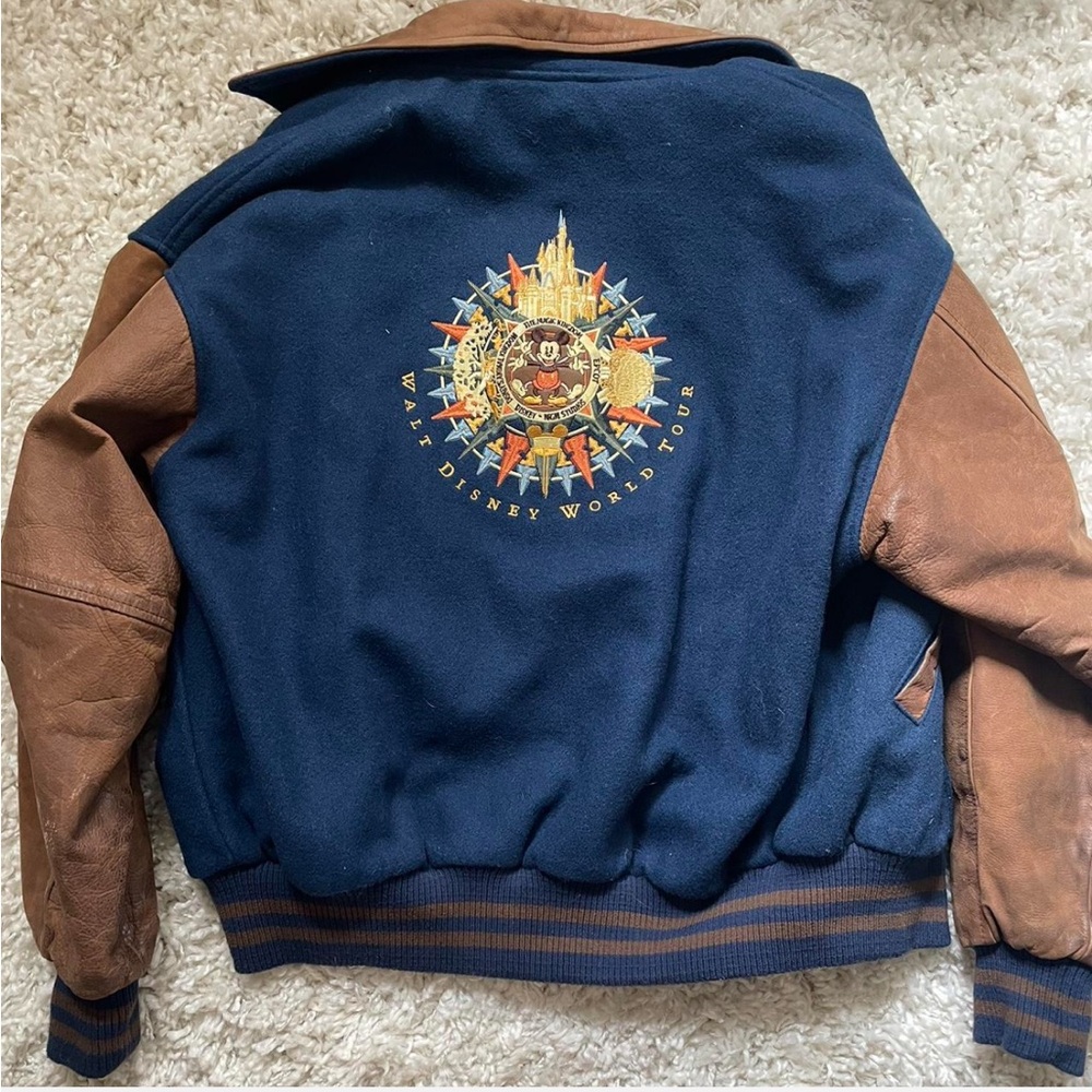 Vintage 90s Disney leather Bomber Jacket